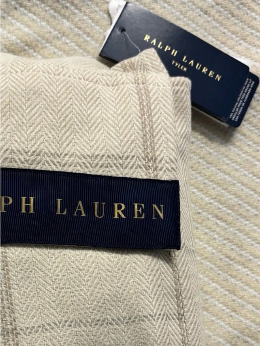 New Ralph Lauren Tyler Windowpane King Sham in 